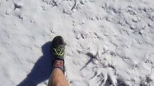 Con las primeras nieve pudimos correr por montaa con los pies calientes