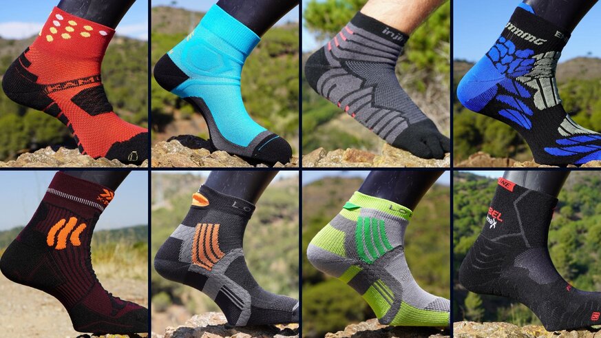 ULTRANNER - TREVINCA  Calcetines para Trail Running Hombre y Mujer  Tobilleros - Calcetines Coolmax Antiampollas Sin Costuras Semi-Compresivos  Finos de Secado Rápido - Color Gris Talla 37 a 39 : : Moda